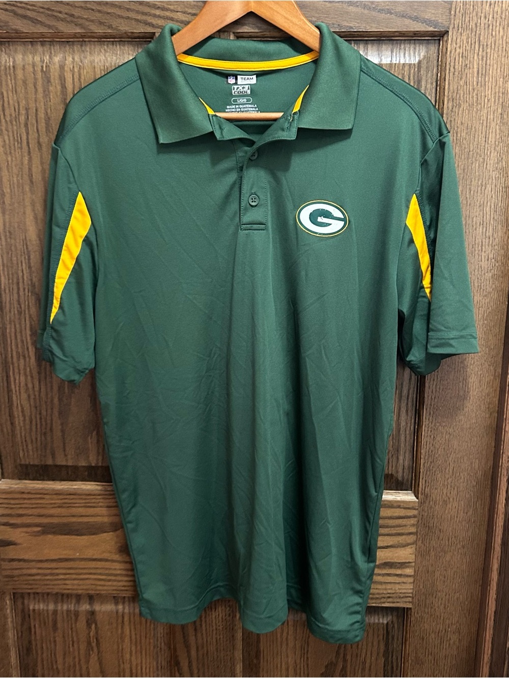 NFL Green Polo with Yellow Accents - Men's Team Shirt